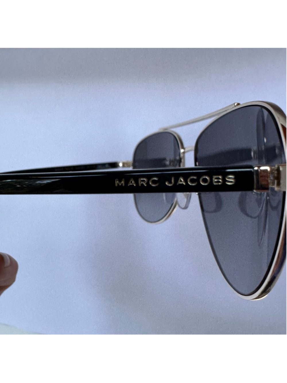 NEW Marc Jacobs 760/S Aviator Sunglasses Gold Black Gray Gradient 60mm - Picture 7 of 11